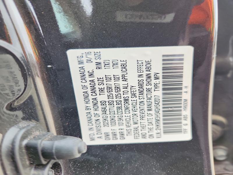 Aukcja sprzedaży 2016 Honda Cr-v, vin: 2HKRM3H54GH542017, numer aukcji: 52830646