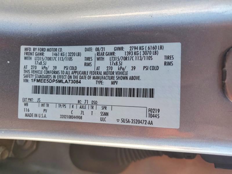 2021 Ford Bronco მანქანა იყიდება აუქციონზე, vin: 1FMEE5DP5MLA73084, აუქციონის ნომერი: 54683546