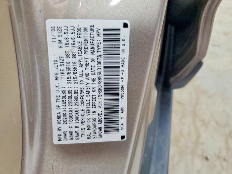 Aukcja sprzedaży 2005 Honda Cr-v, vin: SHSRD78855U310872, numer aukcji: 53132086