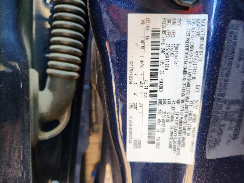 Продаж на аукціоні авто 2017 Ford Focus, vin: 1FADP3J27HL268557, номер лоту: 52889596
