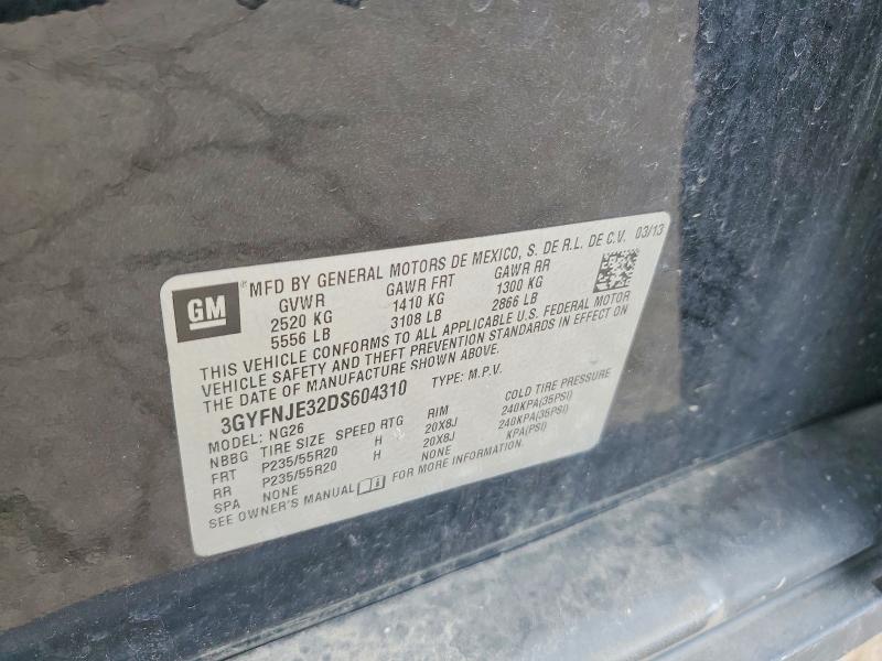 Продажа на аукционе авто 2013 Cadillac Srx, vin: 3GYFNJE32DS604310, номер лота: 53403626