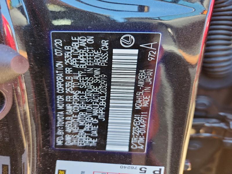 Продажа на аукционе авто 2020 Lexus Ux, vin: JTHP9JBH0L2032919, номер лота: 55279646