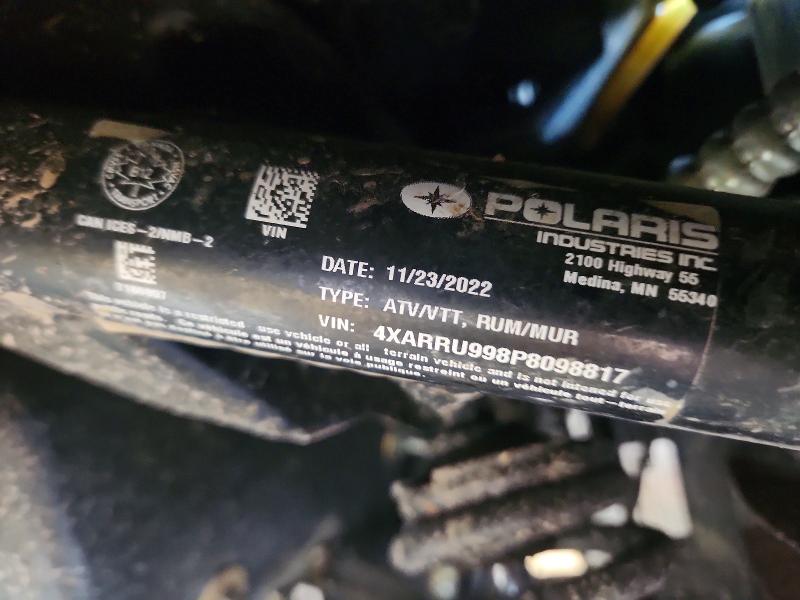 53137836 :رقم المزاد ، 4XARRU998P8098817 vin ، 2023 Polaris Ranger مزاد بيع