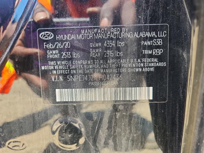 Продажа на аукционе авто 2020 Hyundai Sonata, vin: 5NPEJ4J21LH042436, номер лота: 54124866