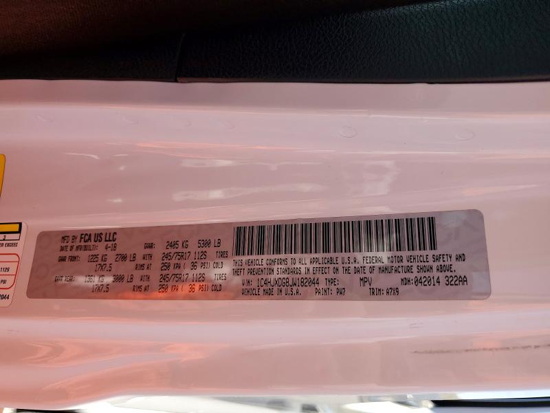 Продажа на аукционе авто 2018 Jeep Wrangler Unlimited, vin: 1C4HJXDG8JW182044, номер лота: 52521506