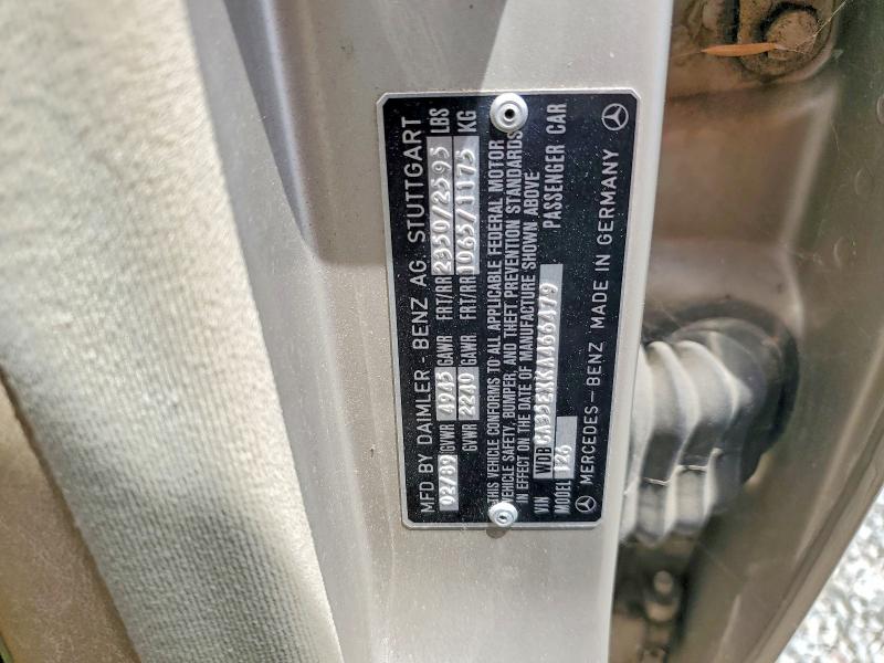 Продажа на аукционе авто 1989 Mercedes-benz 420, vin: WDBCA35EXKA466479, номер лота: 55567206