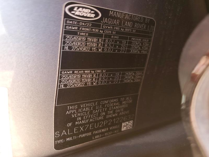 Продажа на аукционе авто 2023 Land Rover Defender, vin: SALEX7EU2P2122632, номер лота: 53964476