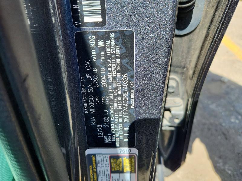 Продажа на аукционе авто 2024 Kia Forte, vin: 3KPF24AD0RE740326, номер лота: 53573456