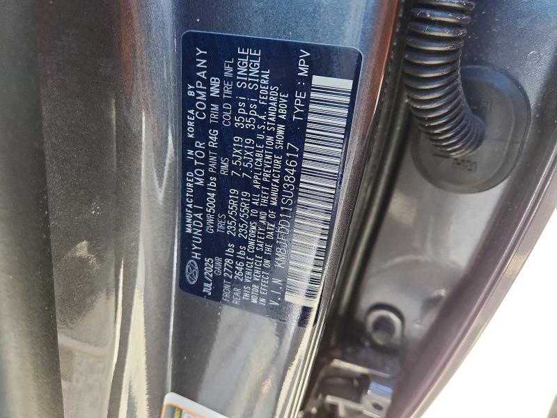 Продаж на аукціоні авто 2025 Hyundai Tucson, vin: KM8JFDD11SU384617, номер лоту: 52163506