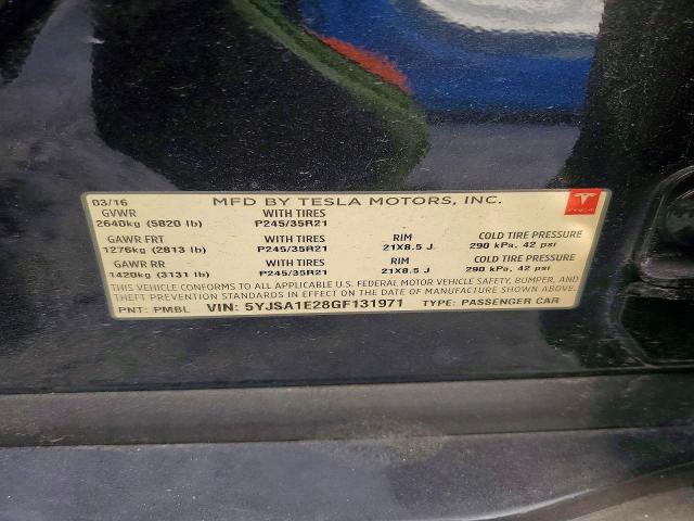 Продажа на аукционе авто 2016 Tesla Model S, vin: 5YJSA1E28GF131971, номер лота: 54453586