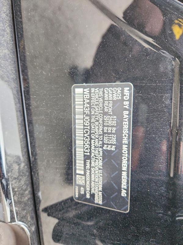 Продаж на аукціоні авто 2026 Bmw 530i, vin: WBA43FJ09TCV35631, номер лоту: 51034076