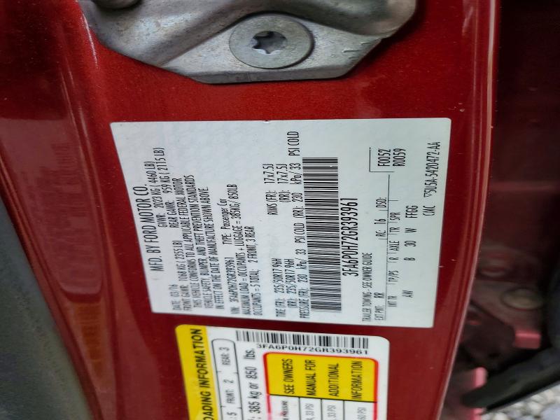2016 Ford Fusion მანქანა იყიდება აუქციონზე, vin: 3FA6P0H72GR393961, აუქციონის ნომერი: 53438996