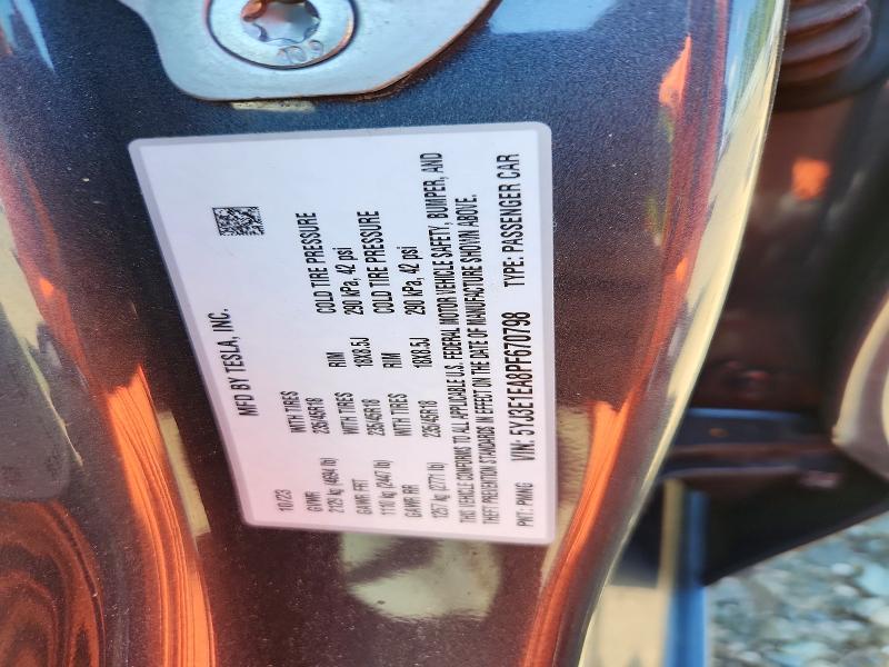 Продажа на аукционе авто 2023 Tesla Model 3, vin: 5YJ3E1EA8PF670798, номер лота: 55201206