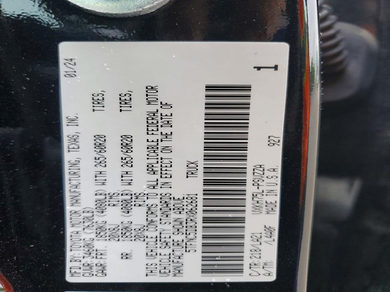 Продаж на аукціоні авто 2024 Toyota Tundra, vin: 5TFNC5DB3RX062681, номер лоту: 52782616