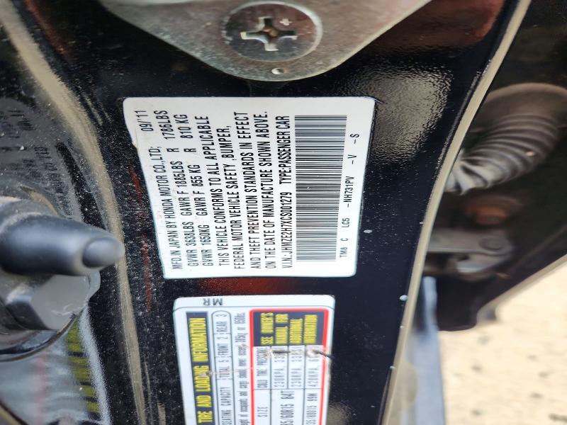 Aukcja sprzedaży 2012 Honda Insight, vin: JHMZE2H7XCS001279, numer aukcji: 54788566