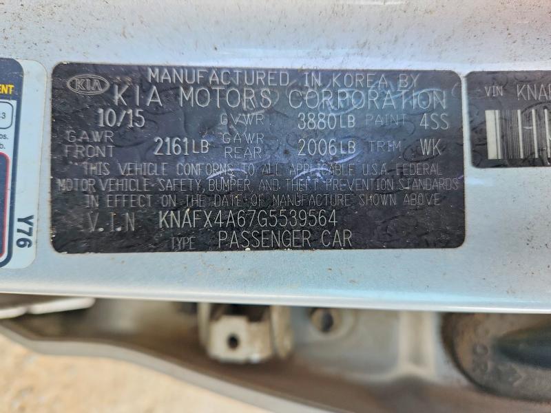 Aukcja sprzedaży 2016 Kia Forte, vin: KNAFX4A67G5539564, numer aukcji: 53700436