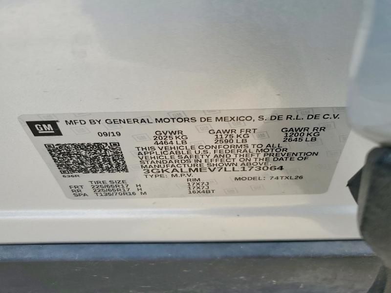 Aukcja sprzedaży 2020 Gmc Terrain, vin: 3GKALMEV7LL173064, numer aukcji: 51970566