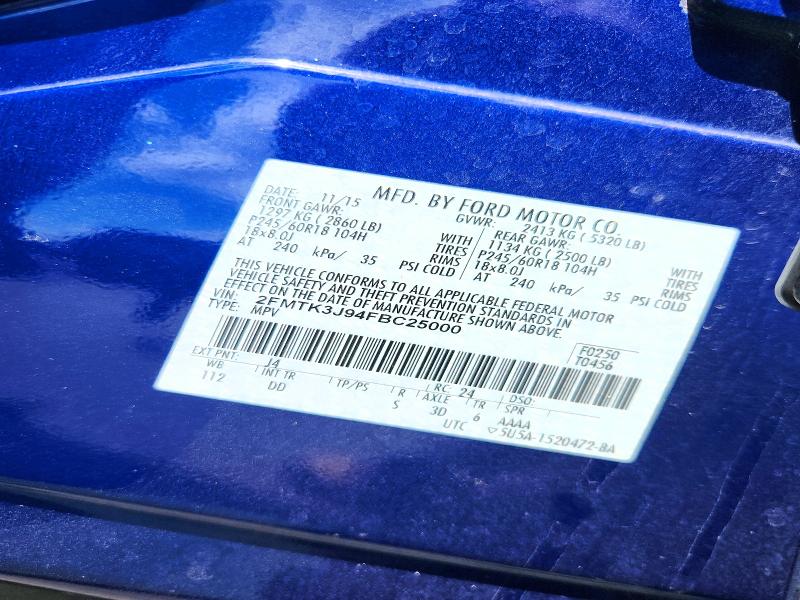 Продажа на аукционе авто 2015 Ford Edge, vin: 2FMTK3J94FBC25000, номер лота: 54144876