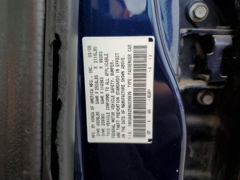 Aukcja sprzedaży 2008 Acura Tl, vin: 19UUA66258A035876, numer aukcji: 53579306