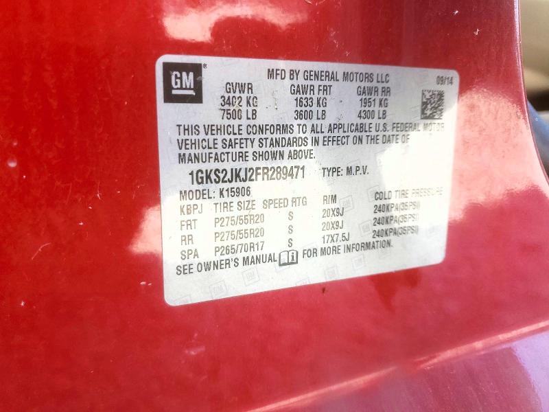 Продаж на аукціоні авто 2015 Gmc Yukon Xl, vin: 1GKS2JKJ2FR289471, номер лоту: 53669676