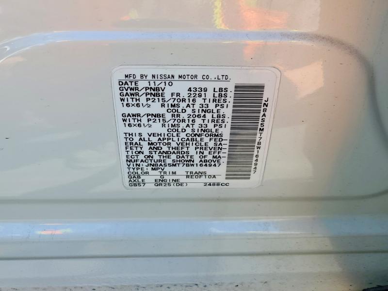 Aukcja sprzedaży 2011 Nissan Rogue, vin: JN8AS5MT7BW164947, numer aukcji: 53205586