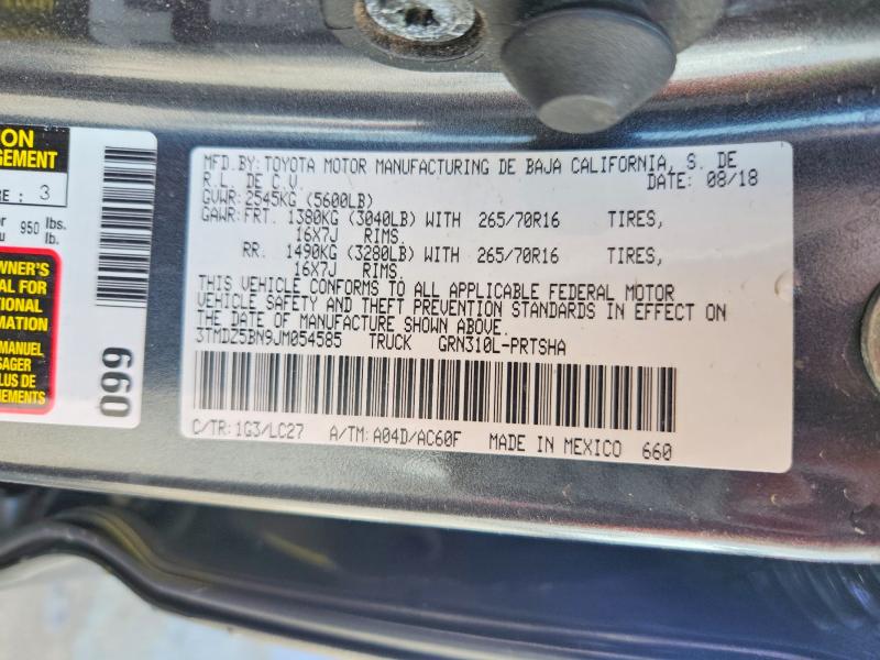 Продажа на аукционе авто 2018 Toyota Tacoma, vin: 3TMDZ5BN9JM054585, номер лота: 53297116