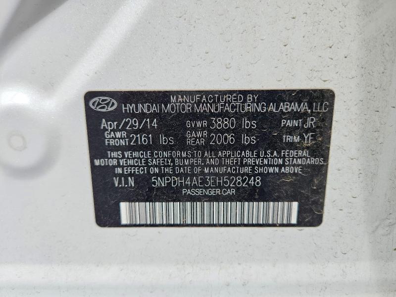 Продаж на аукціоні авто 2014 Hyundai Elantra, vin: 5NPDH4AE3EH528248, номер лоту: 52605336