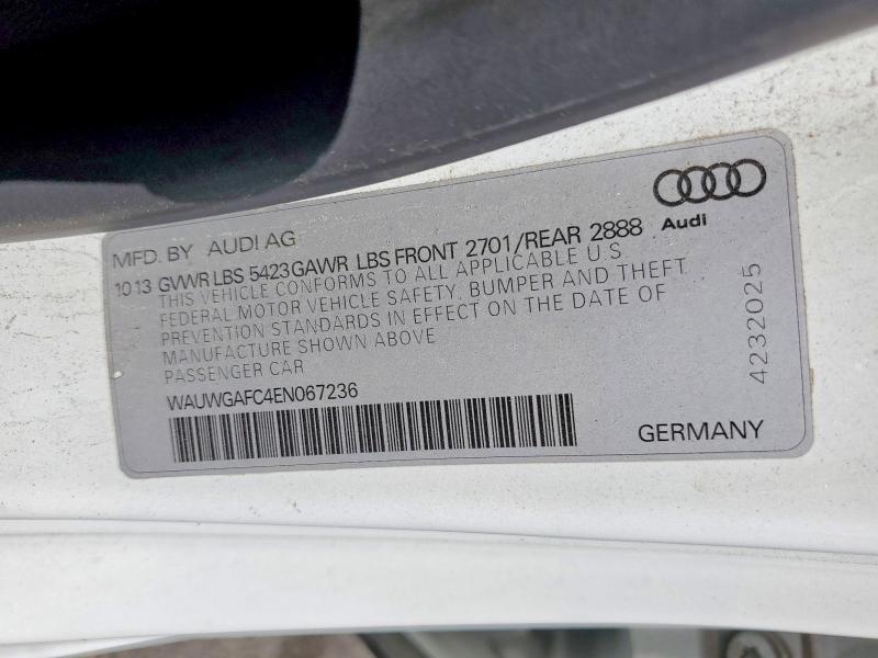 Продаж на аукціоні авто 2014 Audi A7, vin: WAUWGAFC4EN067236, номер лоту: 52698476