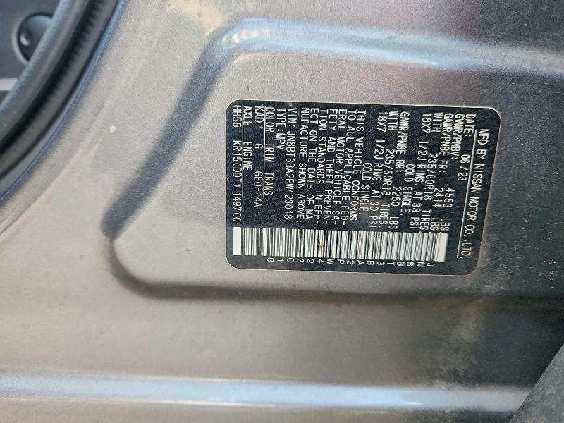 2023 Nissan Rogue მანქანა იყიდება აუქციონზე, vin: JN8BT3BA2PW423018, აუქციონის ნომერი: 52452266