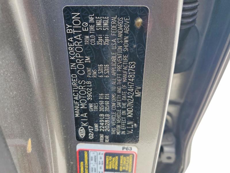 Продажа на аукционе авто 2017 Kia Soul, vin: KNDJN2A24H7481763, номер лота: 54560446