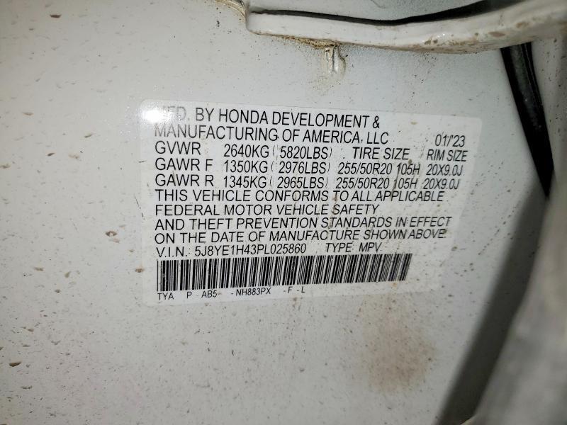 Продажа на аукционе авто 2023 Acura Mdx, vin: 5J8YE1H43PL025860, номер лота: 53138356