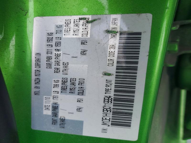 52687346 :رقم المزاد ، JM1DE1HY9B0119994 vin ، 2011 Mazda Mazda 2 مزاد بيع