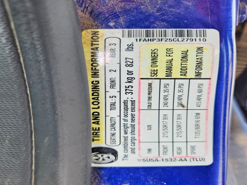 Aukcja sprzedaży 2012 Ford Focus, vin: 1FAHP3F25CL279110, numer aukcji: 54107536