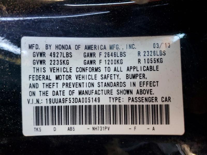Продажа на аукционе авто 2013 Acura Tl, vin: 19UUA9F53DA005149, номер лота: 52432336