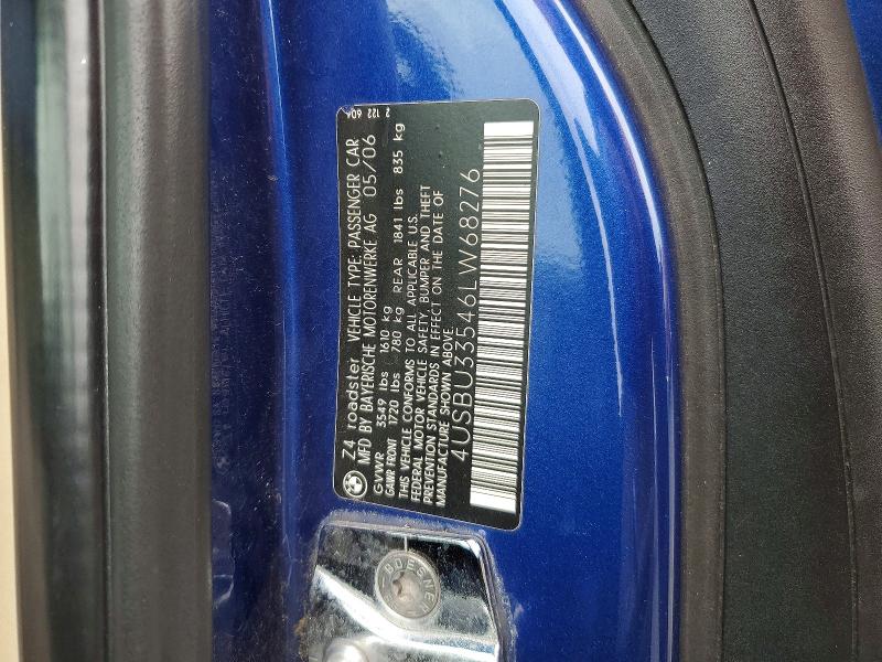 Продажа на аукционе авто 2006 Bmw Z4, vin: 4USBU33546LW68276, номер лота: 52202576