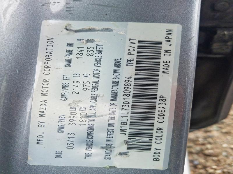 Auction sale of the 2013 Mazda 3, vin: JM1BL1L73D1809894, lot number: 48270906