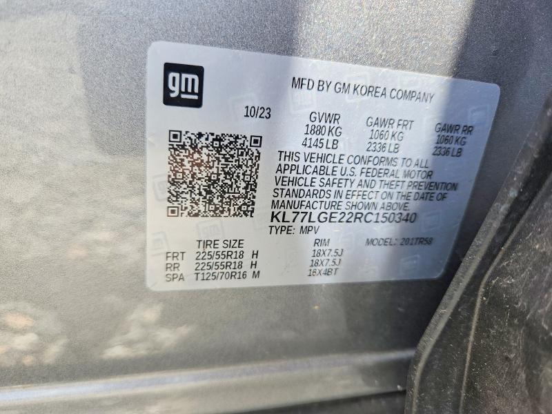 Aukcja sprzedaży 2024 Chevrolet Trax, vin: KL77LGE22RC150340, numer aukcji: 54227066