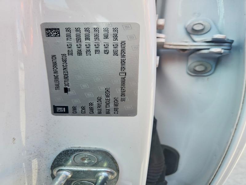 2019 Gmc Sierra მანქანა იყიდება აუქციონზე, vin: 3GTU9DED7KG148316, აუქციონის ნომერი: 54204346