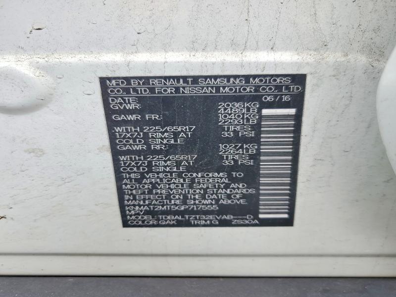 Aukcja sprzedaży 2016 Nissan Rogue, vin: KNMAT2MT5GP717555, numer aukcji: 53718836