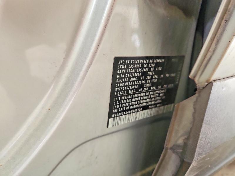 54671026 :رقم المزاد ، WVGBV3AX4DW565728 vin ، 2013 Volkswagen Tiguan مزاد بيع