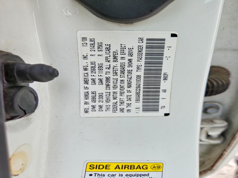 Aukcja sprzedaży 2009 Acura Tl, vin: 19UUA86229A019308, numer aukcji: 51991596