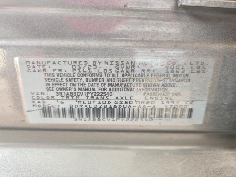 Продаж на аукціоні авто 2023 Nissan Sentra, vin: 3N1AB8CV1PY222540, номер лоту: 53426826