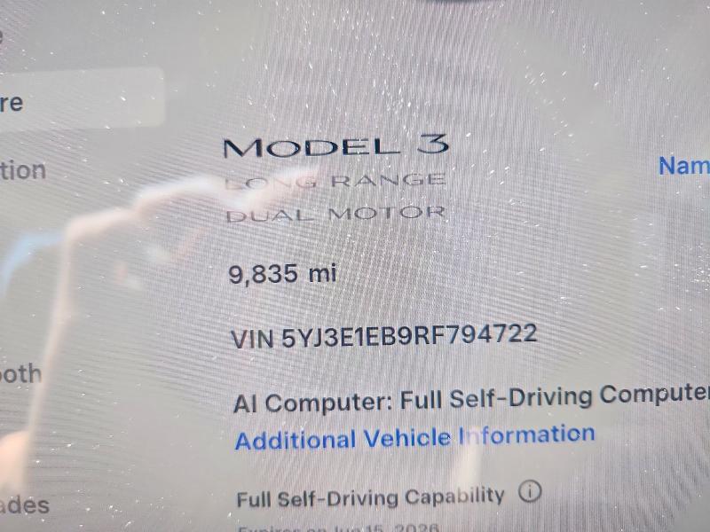 Aukcja sprzedaży 2024 Tesla Model 3, vin: 5YJ3E1EB9RF794722, numer aukcji: 55367266