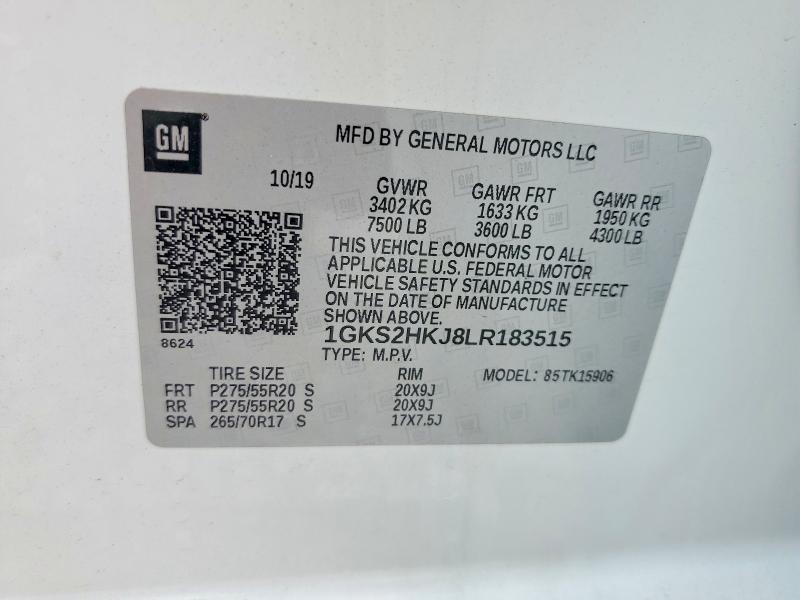 Продажа на аукционе авто 2020 Gmc Yukon Xl, vin: 1GKS2HKJ8LR183515, номер лота: 53468136