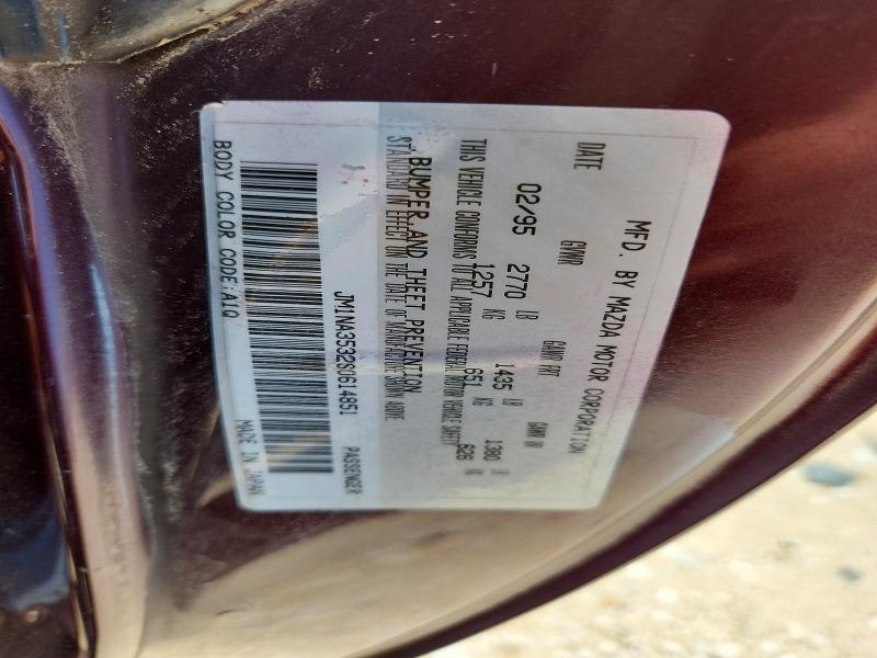 Aukcja sprzedaży 1995 Mazda Mx-5 Miata, vin: JM1NA3532S0614851, numer aukcji: 53467396