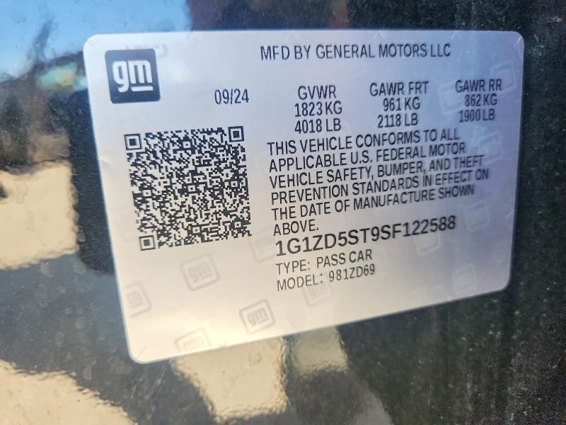 Продажа на аукционе авто 2025 Chevrolet Malibu, vin: 1G1ZD5ST9SF122588, номер лота: 54527036
