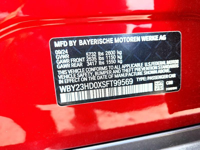 Aukcja sprzedaży 2025 Bmw I4, vin: WBY23HD0XSFT99569, numer aukcji: 54800656
