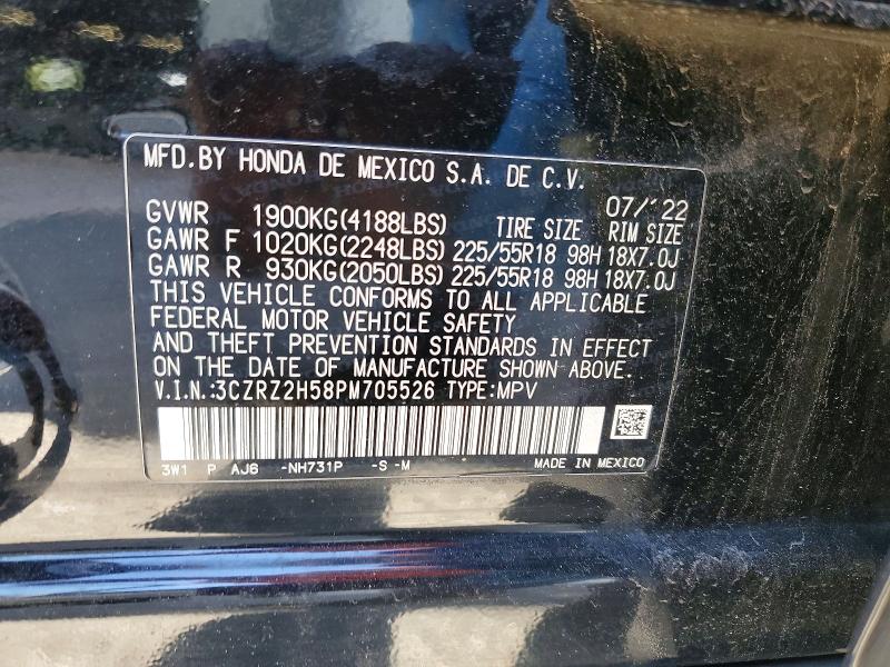Aukcja sprzedaży 2023 Honda Hr-v, vin: 3CZRZ2H58PM705526, numer aukcji: 53007886