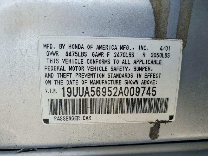 Продаж на аукціоні авто 2002 Acura 3.2tl, vin: 19UUA56952A009745, номер лоту: 52418996