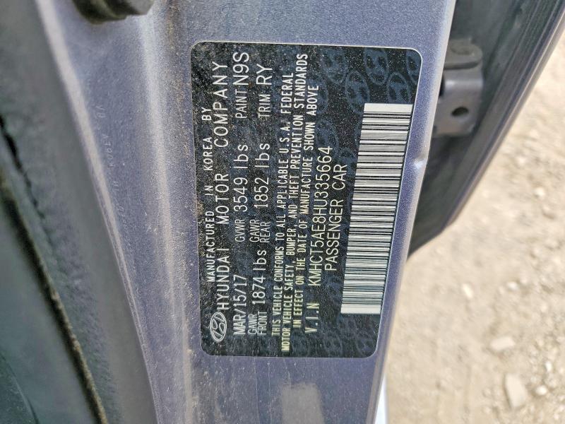 2017 Hyundai Accent მანქანა იყიდება აუქციონზე, vin: KMHCT5AE8HU335664, აუქციონის ნომერი: 54826676